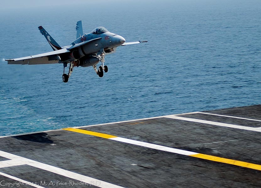 F/A 18 carrier landing